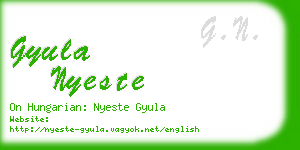 gyula nyeste business card